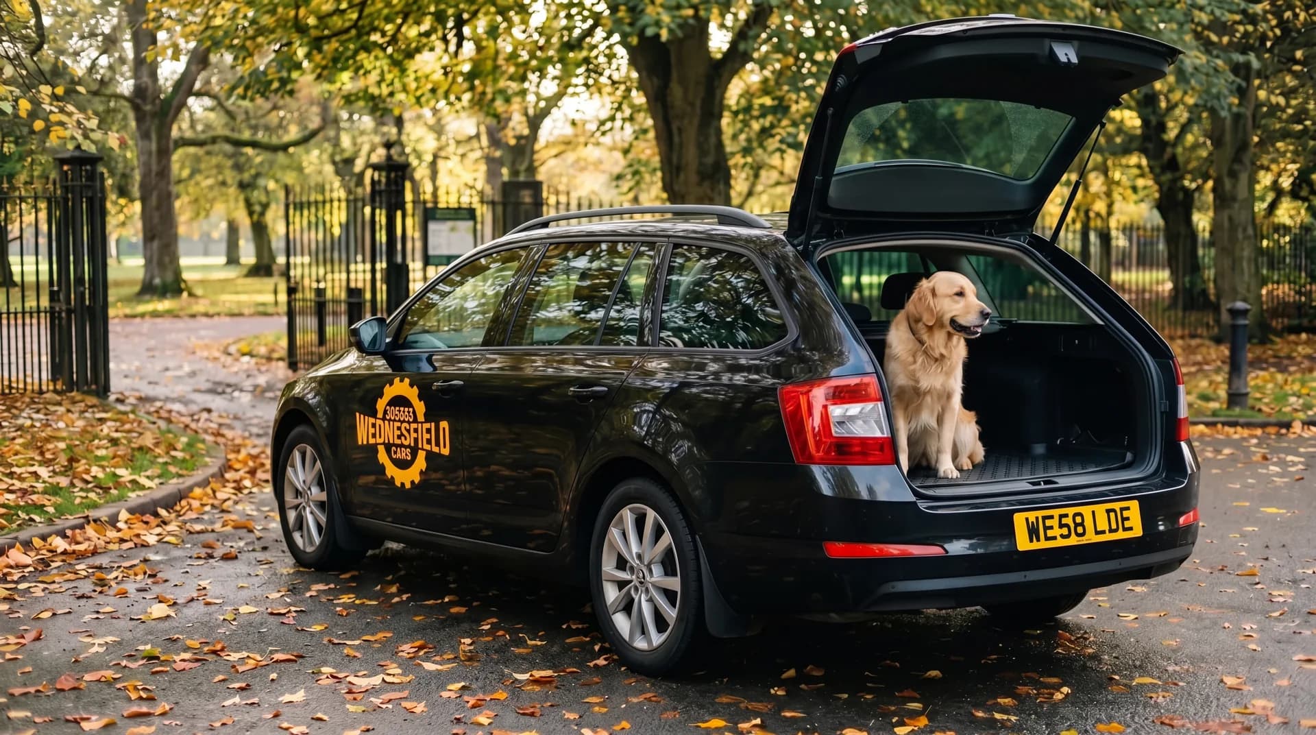 A Wednesfield Cars pet-friendly vehicle, with space in the back for a dog